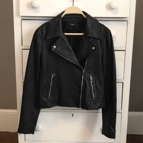 Theory Jackets & Blazers - NWOT THEORY NEW MOTO AUTUMN LEATHER JACKET